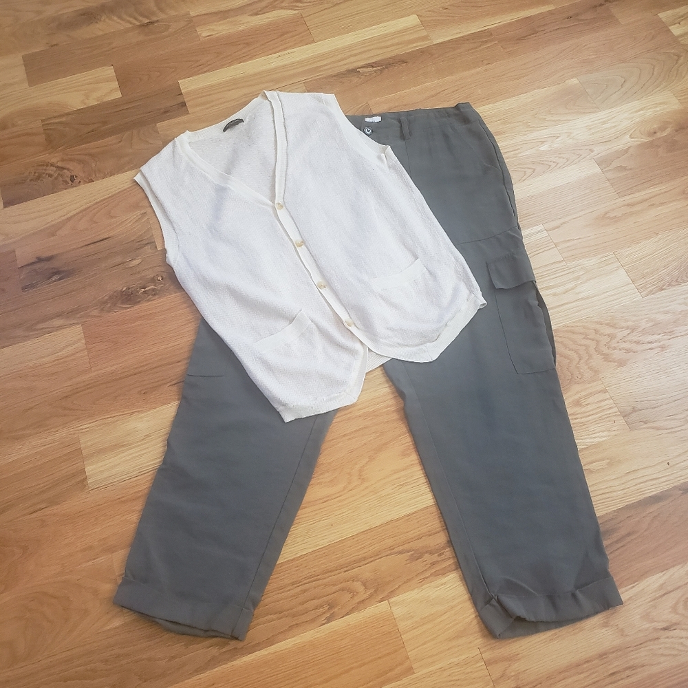 A New Day Olive Green Cargo Pants, Size 14 - Picture 5 of 7